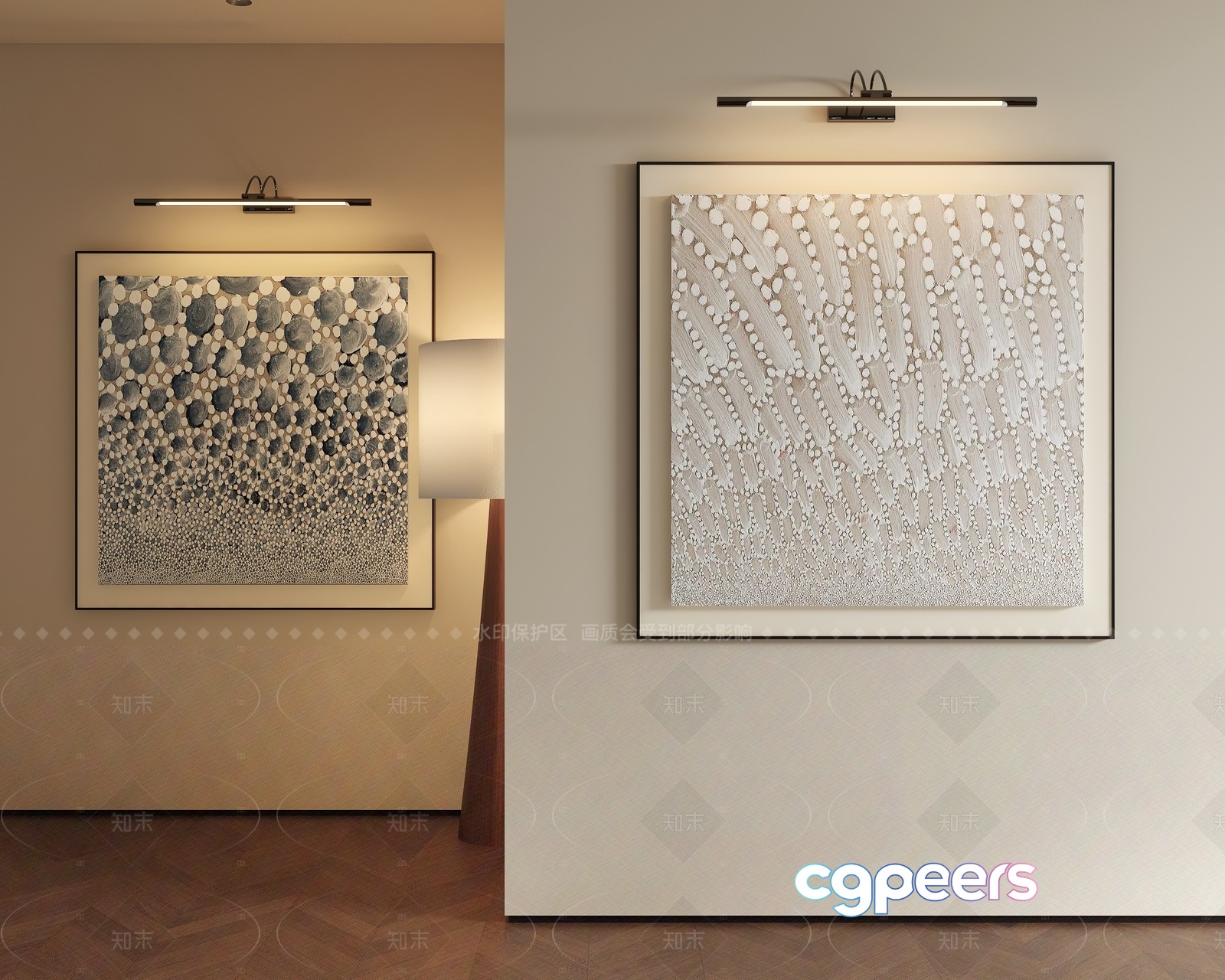 Modern Abstract Art Pieces 3D Model - 8653 - VRAY Render