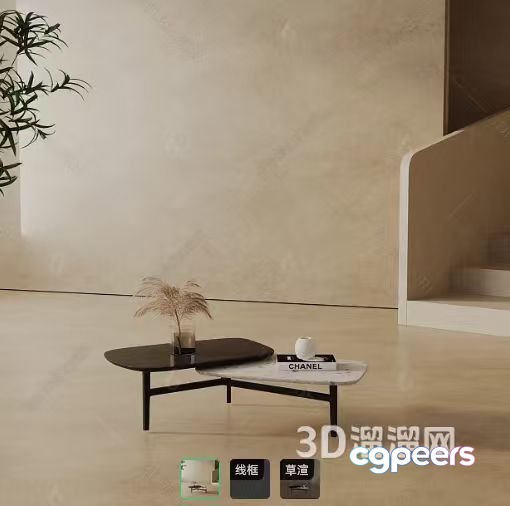 Modern Living Room 3D Model - 22934 - VRAY Render