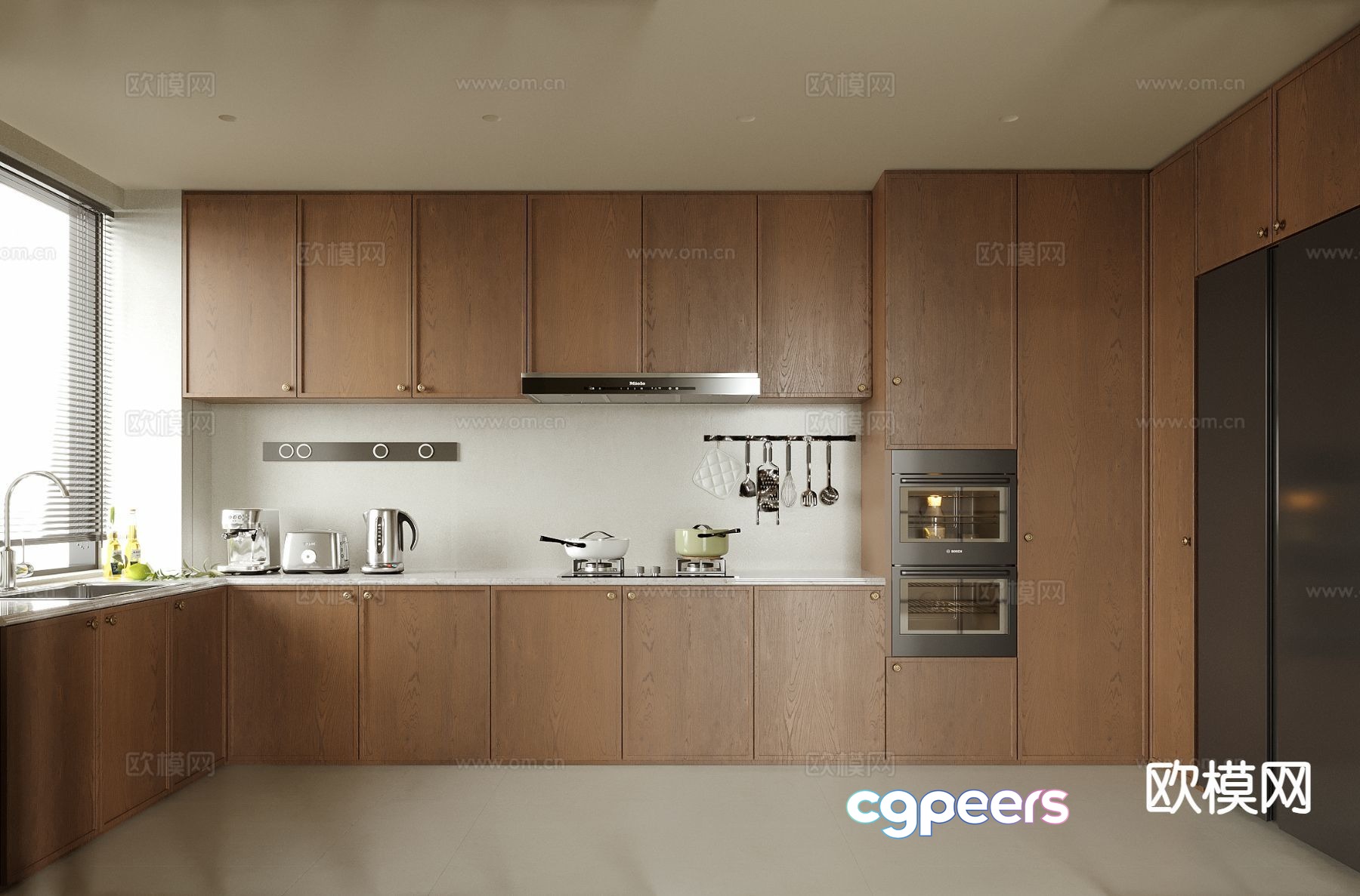 Modern Kitchen Setup 3D Model - 15377 - VRAY Render Modern Kitchen Setup 3D Model - 15377 - VRAY Render
