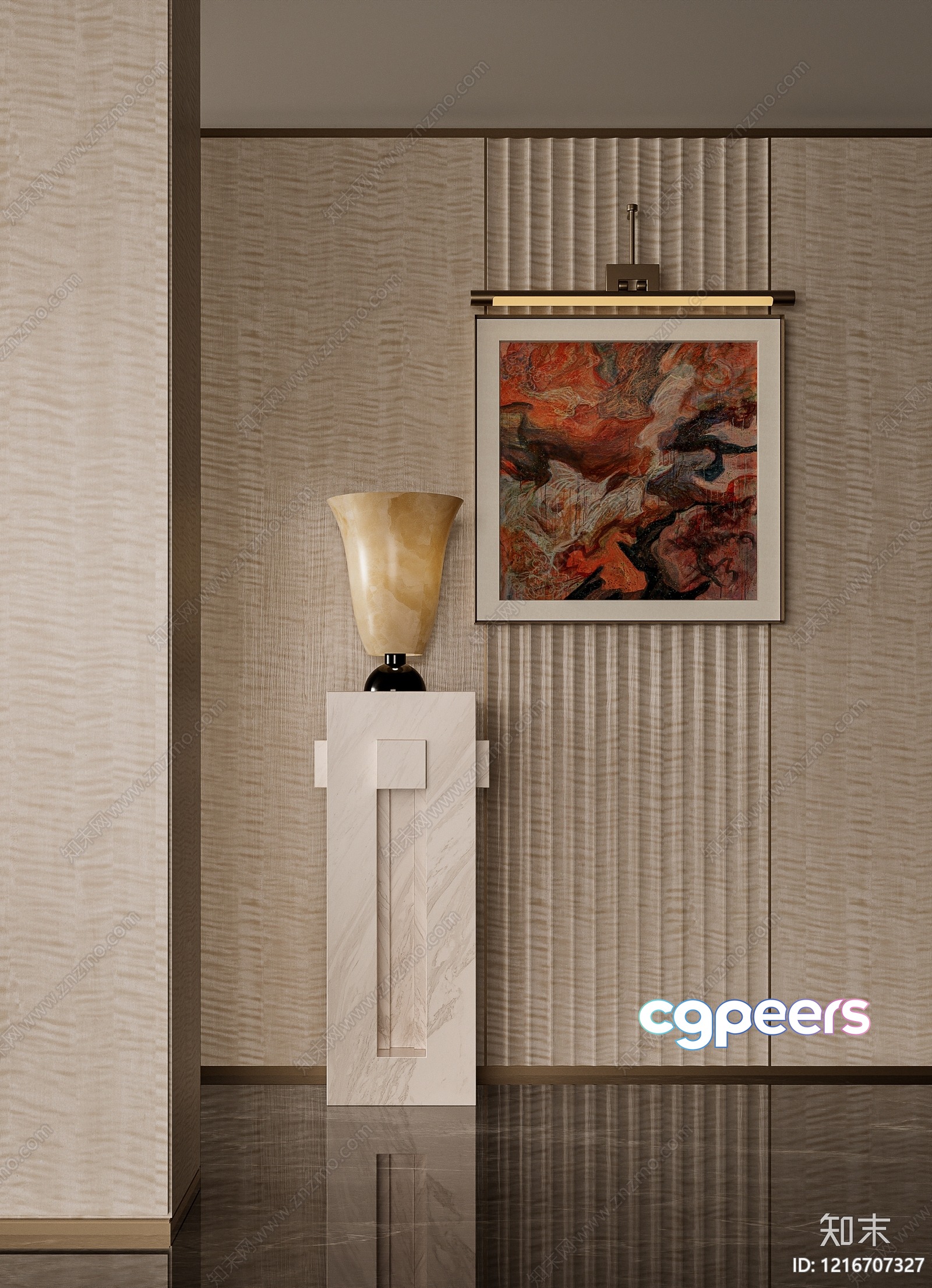 Modern Art Piece 3D Model - 15586 - CORONA Render
