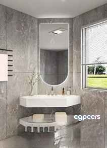 Modern Bathroom Vanity 3D Model - 20664 - VRAY Render Modern Bathroom Vanity 3D Model - 20664 - VRAY Render