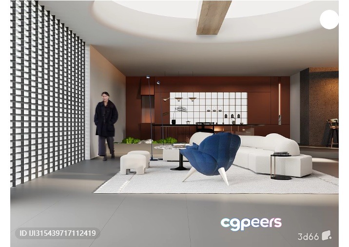 A Man In A Living Room 3D Model - 1279 - VRAY Render A Man In A Living Room 3D Model - 1279 - VRAY Render