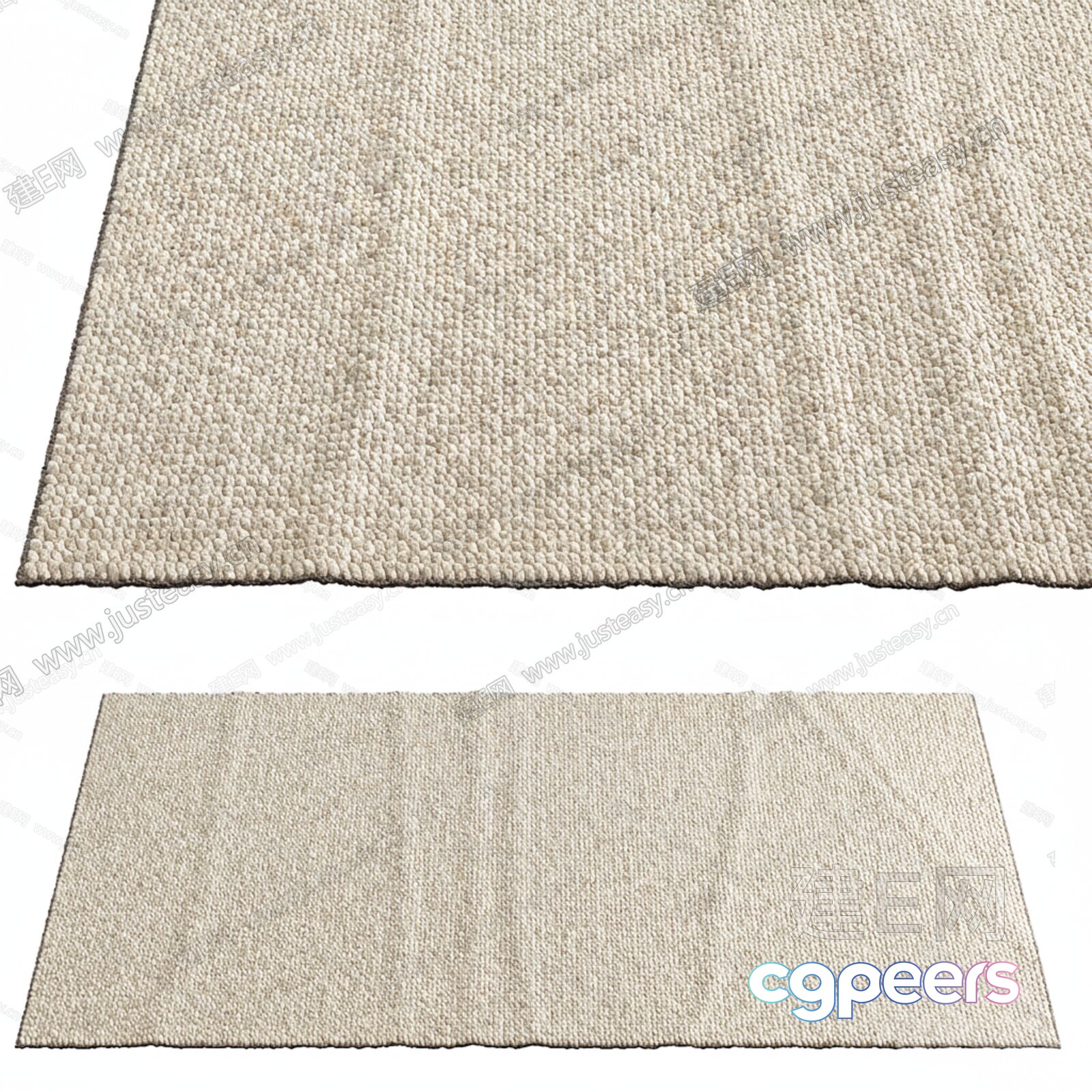 A Beige Rug 3D Model - 6811 - VRAY Render