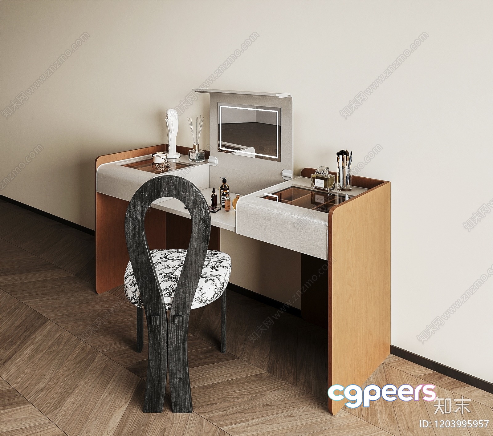 Modern Makeup Vanity 3D Model - 10454 - CORONA Render