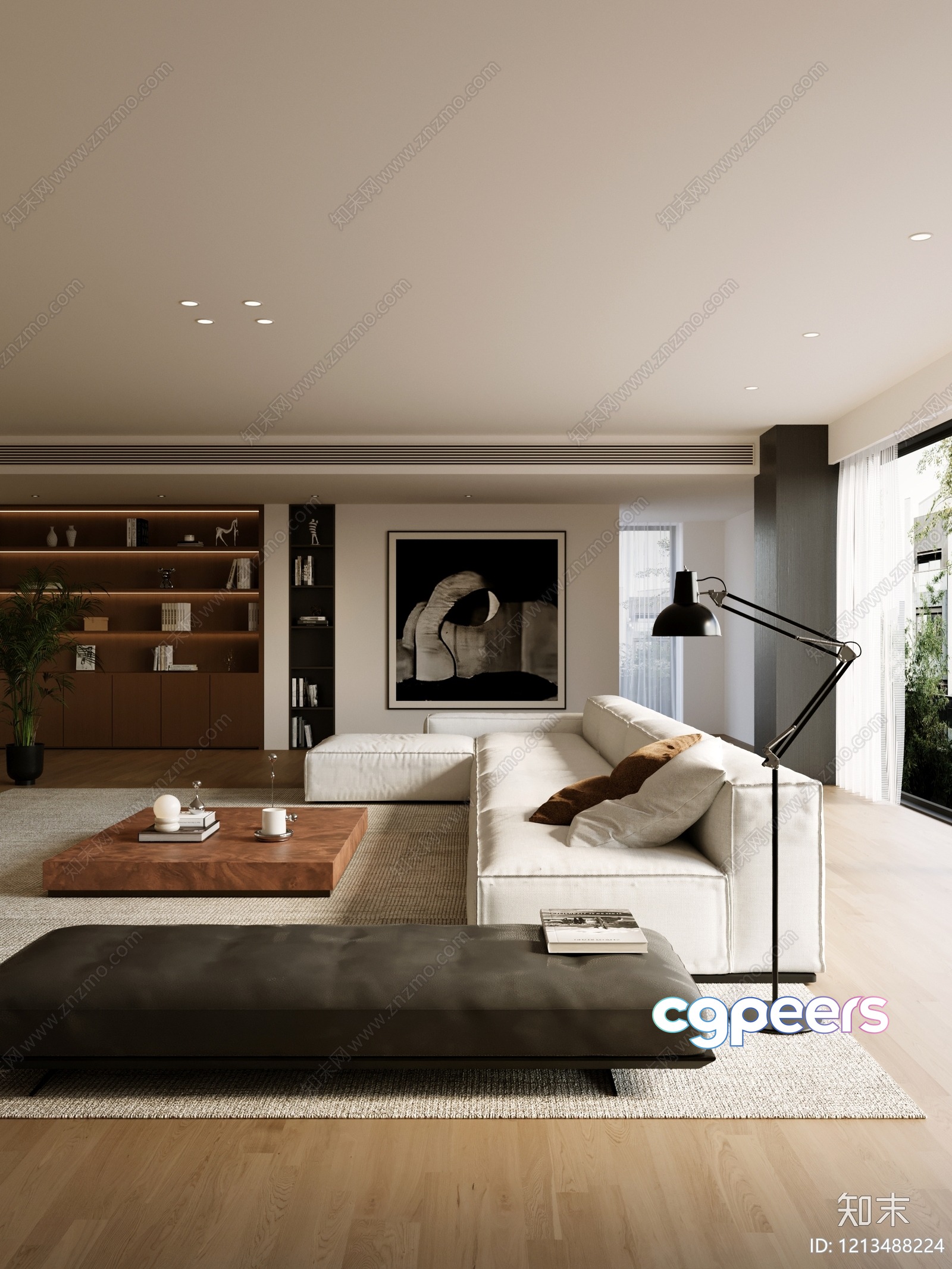 Modern Living Room 3D Model - 6088 - VRAY Render Modern Living Room 3D Model - 6088 - VRAY Render