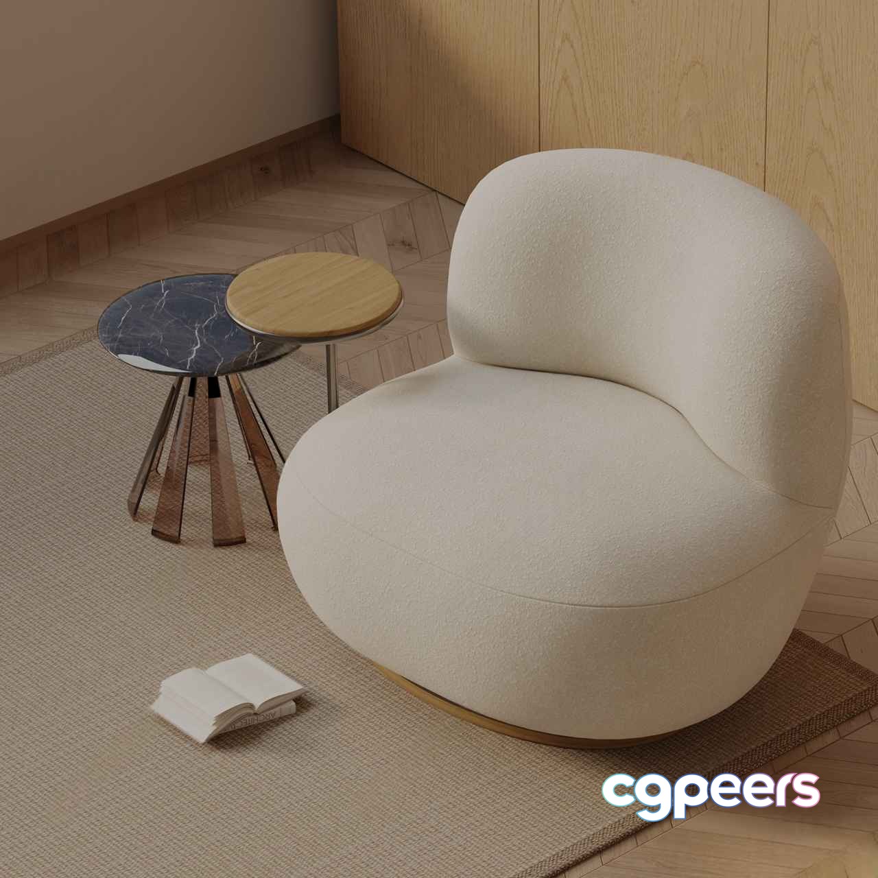 Cozy Living Room 3D Model - 12400 - VRAY Render