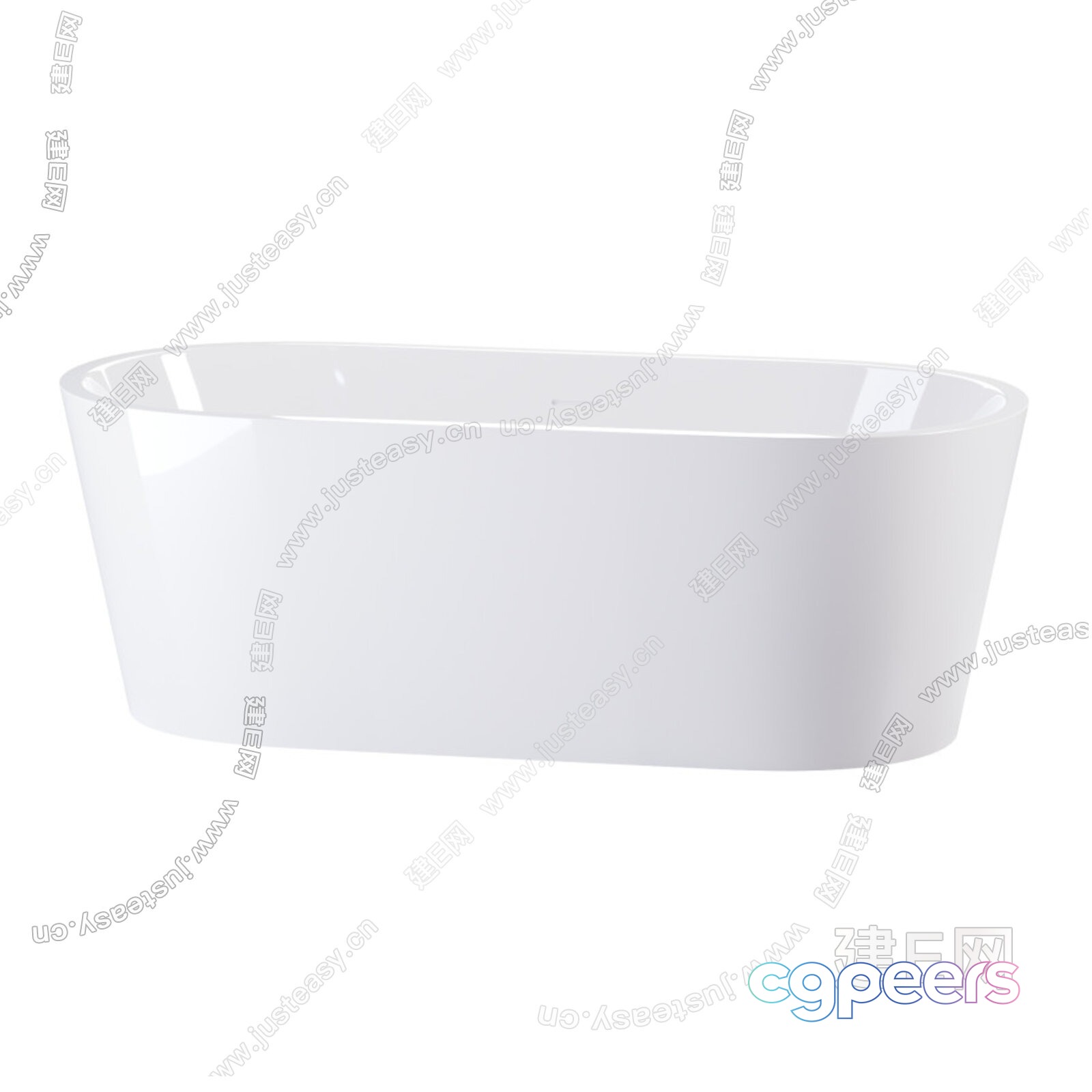 A White Bathtub 3D Model - 6357 - VRAY Render