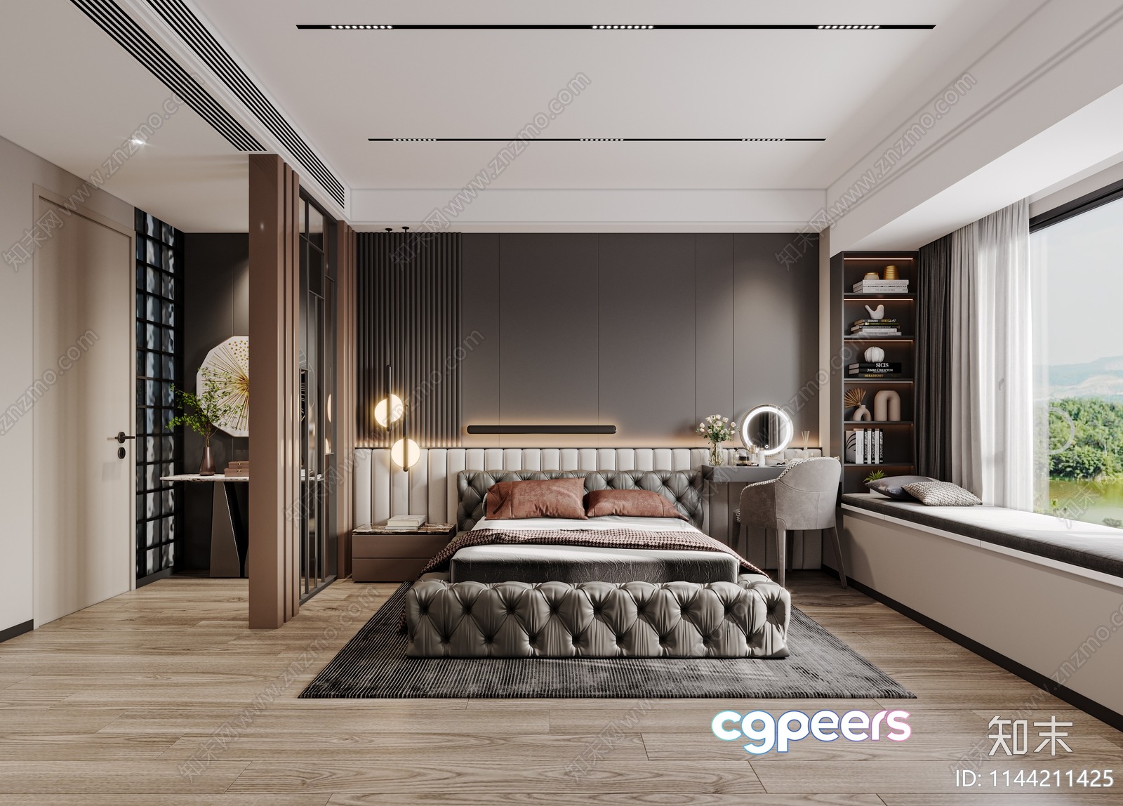 Cozy Modern Bedroom 3D Model - 19724 - CORONA Render