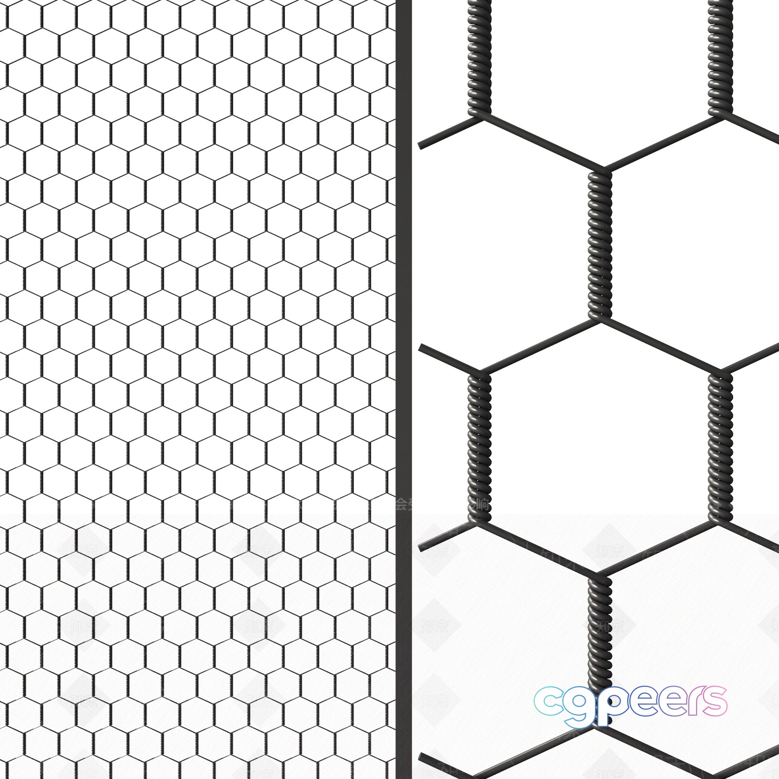 Modern Metal Screen 3D Model - 8379 - VRAY Render
