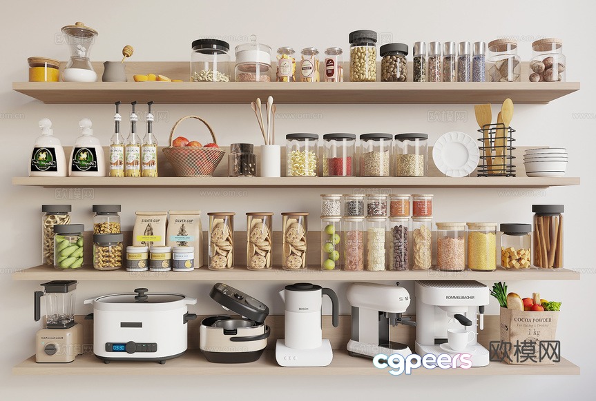 Modern Kitchen Appliances 3D Model - 8071 - VRAY Render