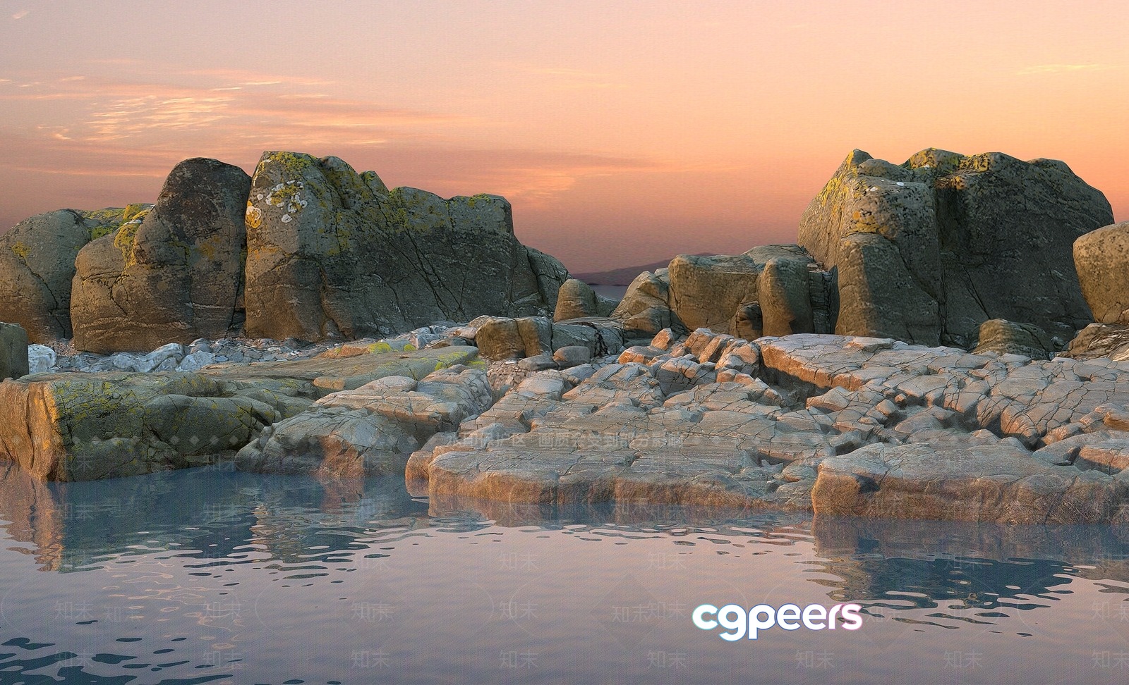 Rocks And Water 3D Model - 16387 - VRAY Render Rocks And Water 3D Model - 16387 - VRAY Render