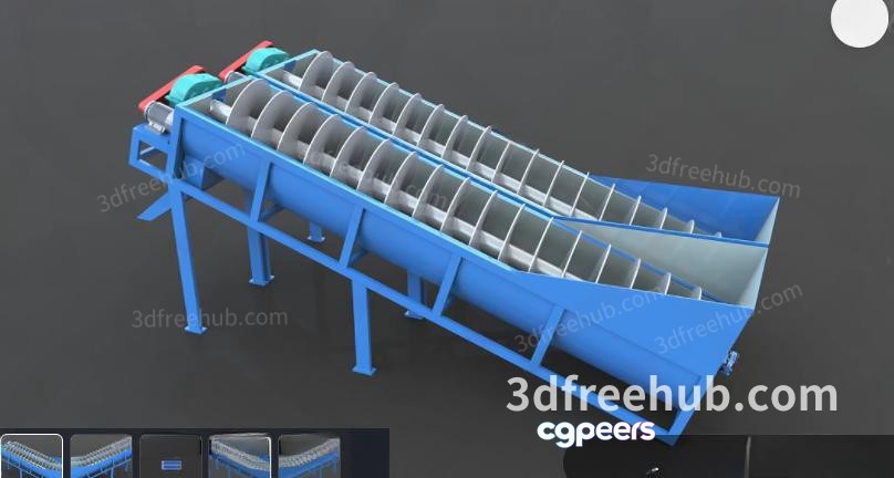 A 3D Model Of A Conveyor Belt 3D Model - 20271 - VRAY Render