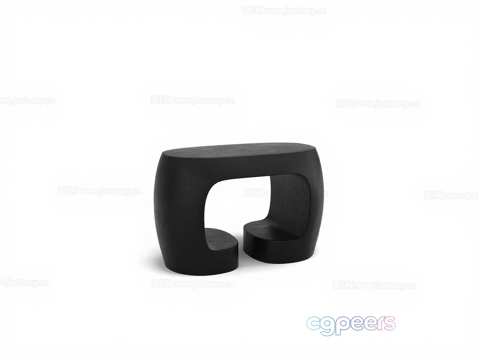 Black Stool With A Unique Design 3D Model - 9292 - CORONA Render Black Stool With A Unique Design 3D Model - 9292 - CORONA Render