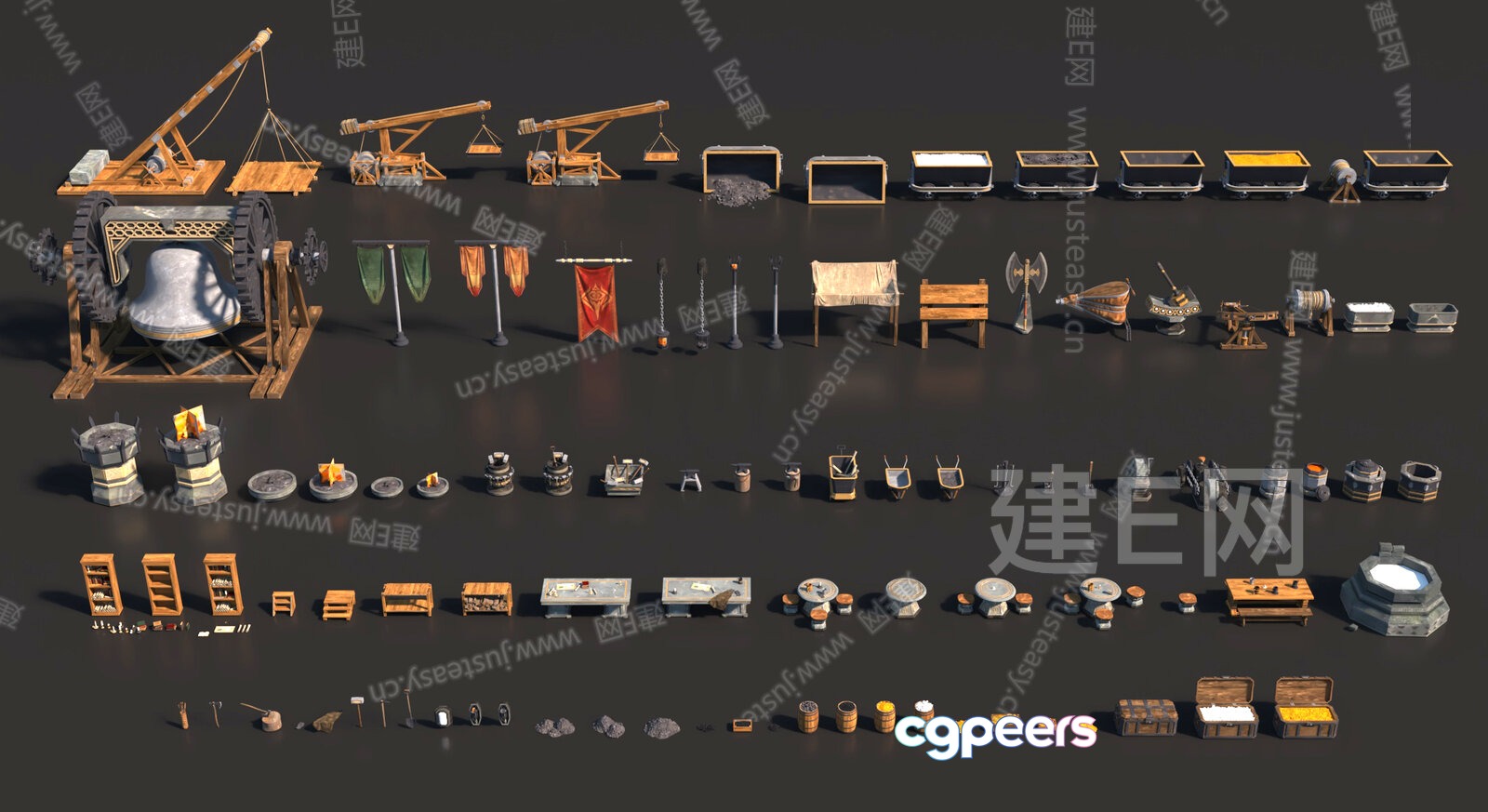 3D Model Of Medieval Equipment 3D Model - 13311 - VRAY Render