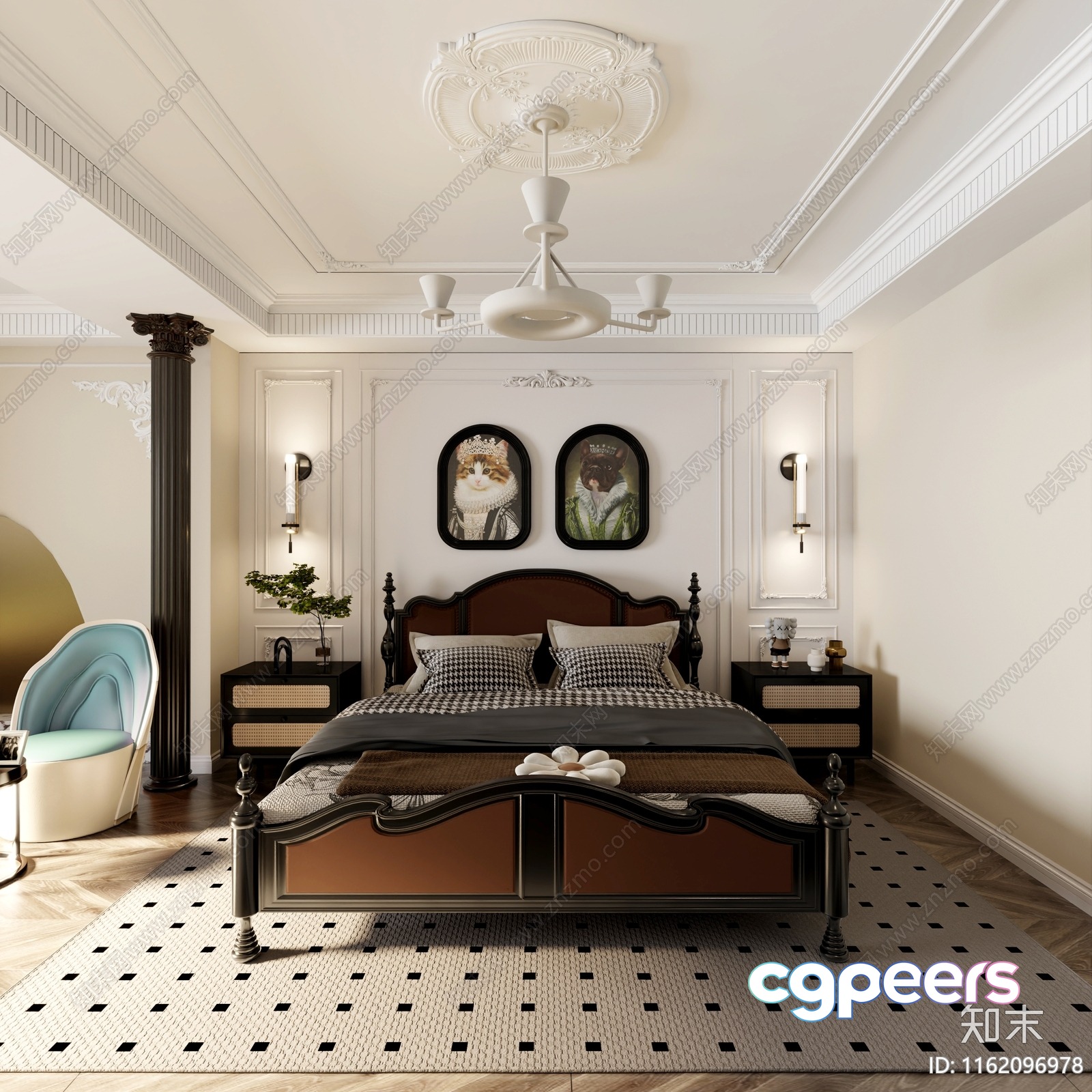 Cozy Bedroom 3D Model - 15430 - VRAY Render
