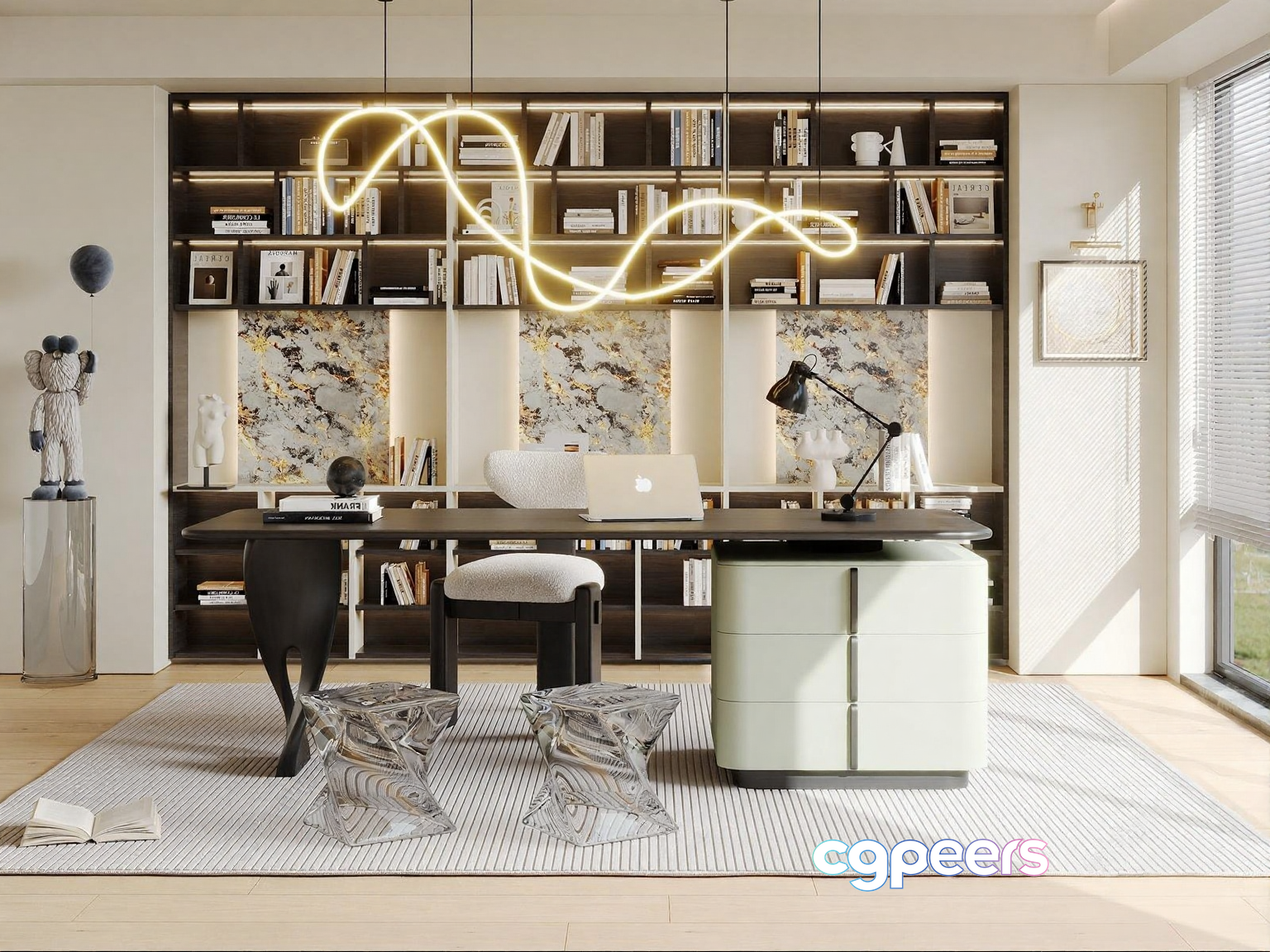 Modern Home Office 3D Model - 3992 - VRAY Render Modern Home Office 3D Model - 3992 - VRAY Render