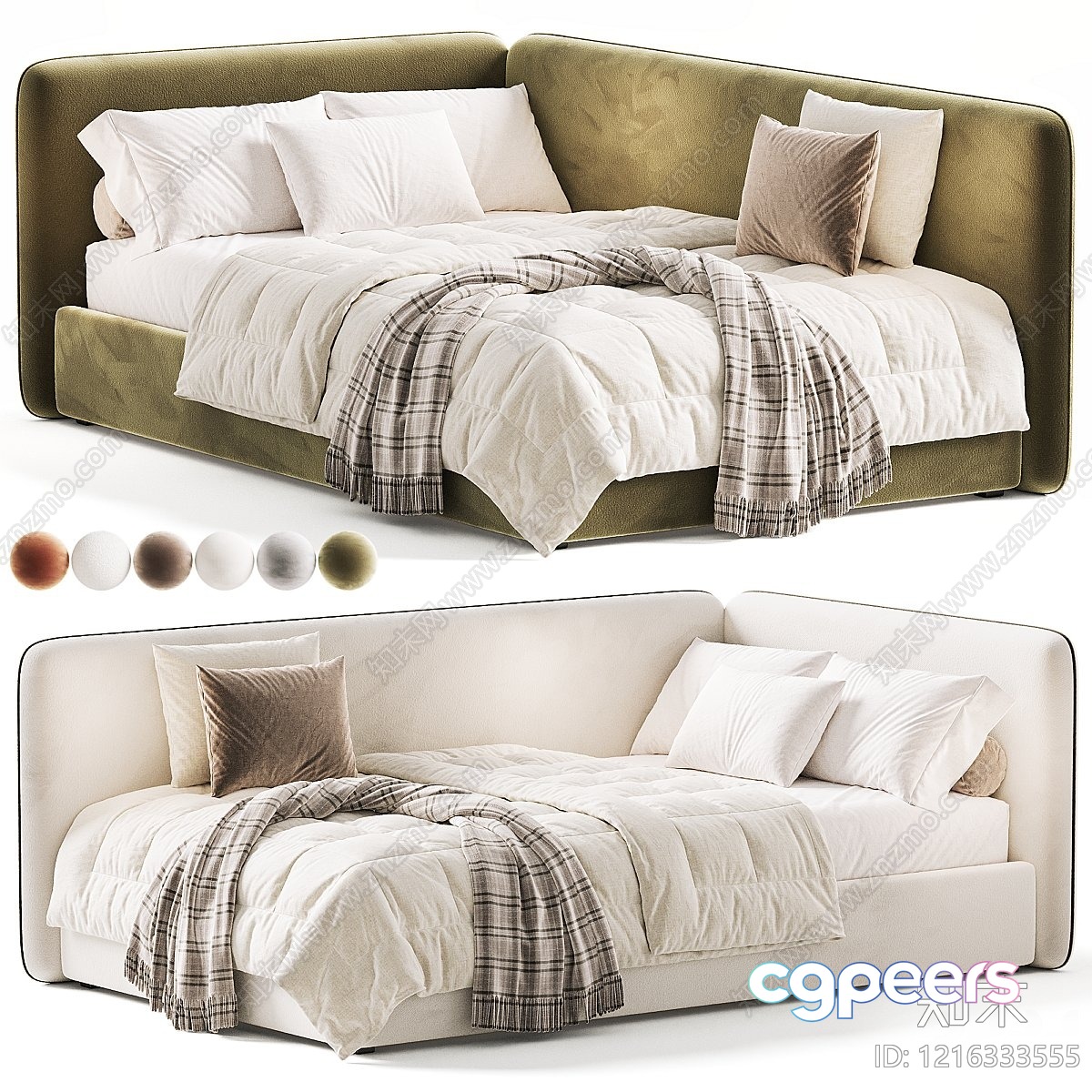 Modern Day Bed 3D Model - 15525 - VRAY Render Modern Day Bed 3D Model - 15525 - VRAY Render