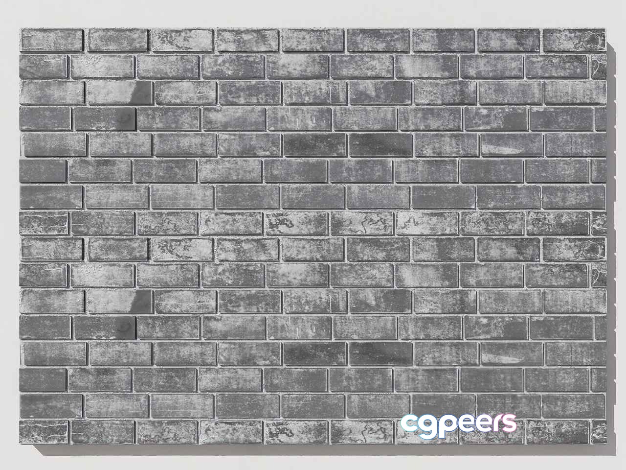A Gray Brick Wall 3D Model - 3432 - VRAY Render A Gray Brick Wall 3D Model - 3432 - VRAY Render