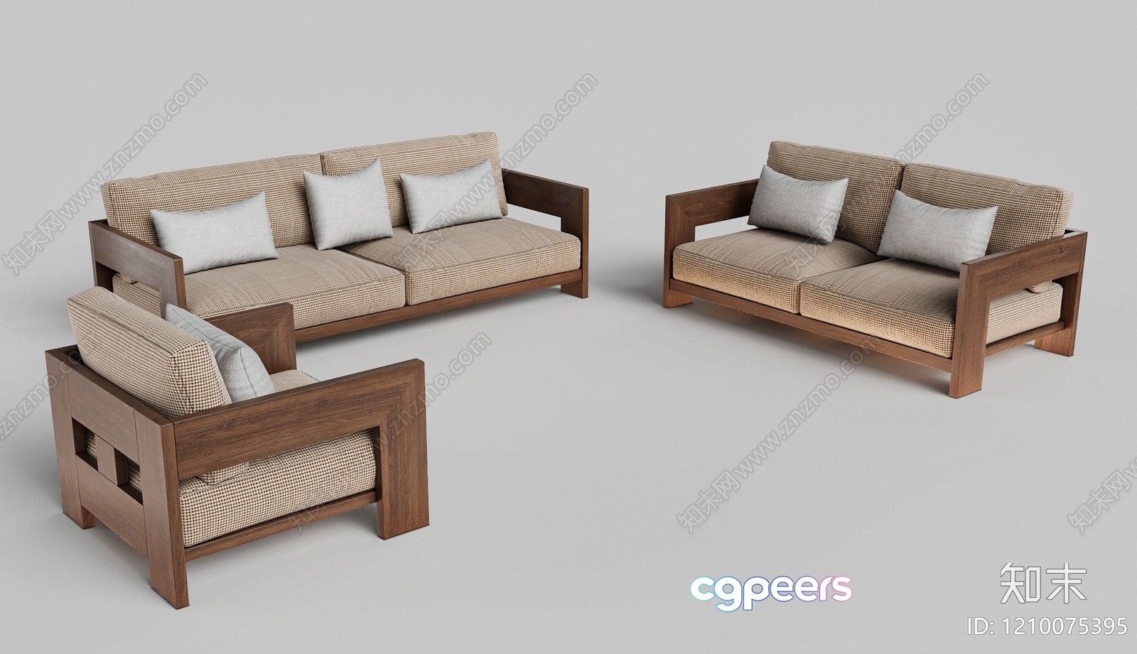 Modern Living Room 3D Model - 1101 - VRAY Render