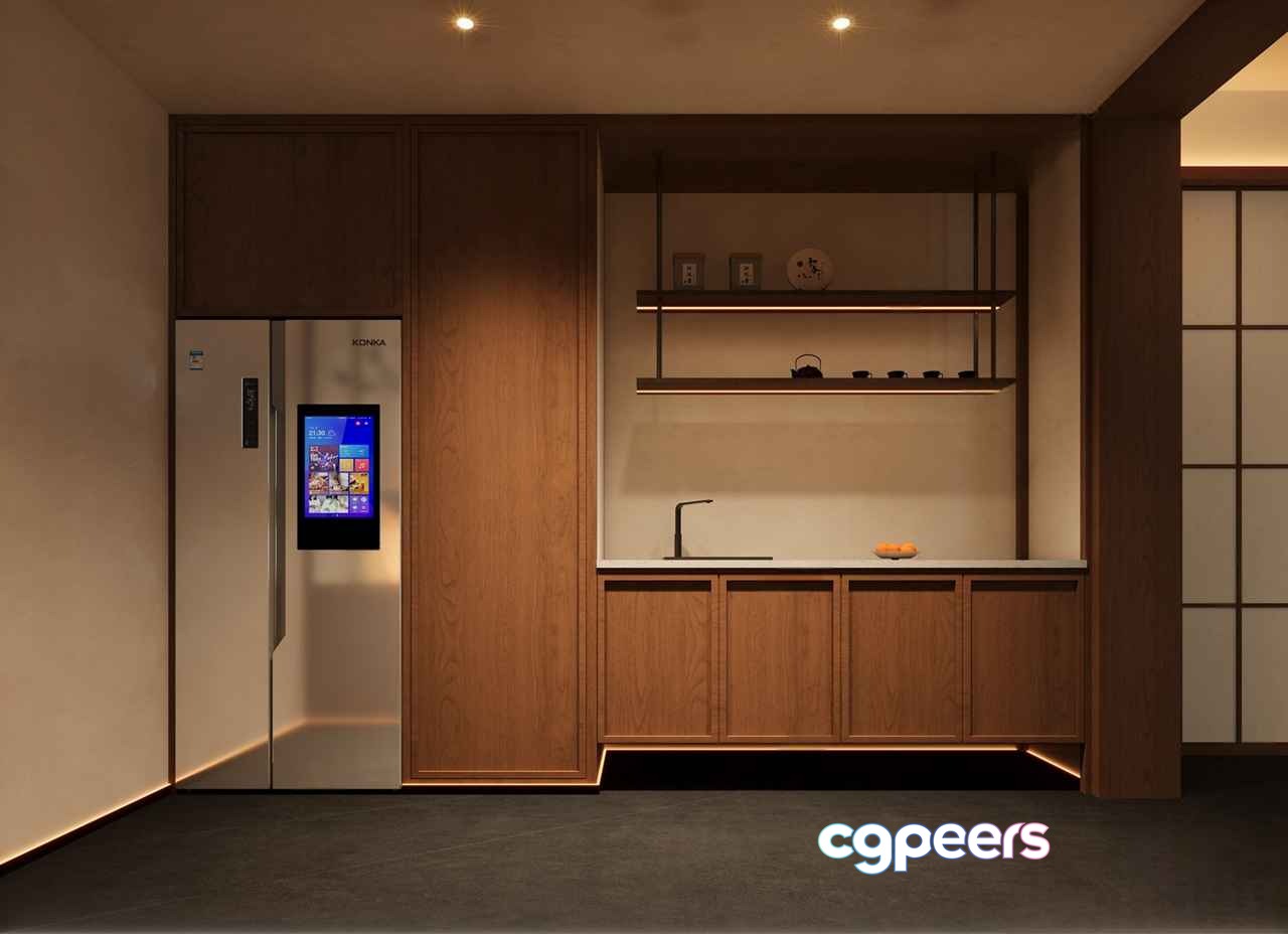 Modern Kitchen Setup 3D Model - 1711 - CORONA Render Modern Kitchen Setup 3D Model - 1711 - CORONA Render