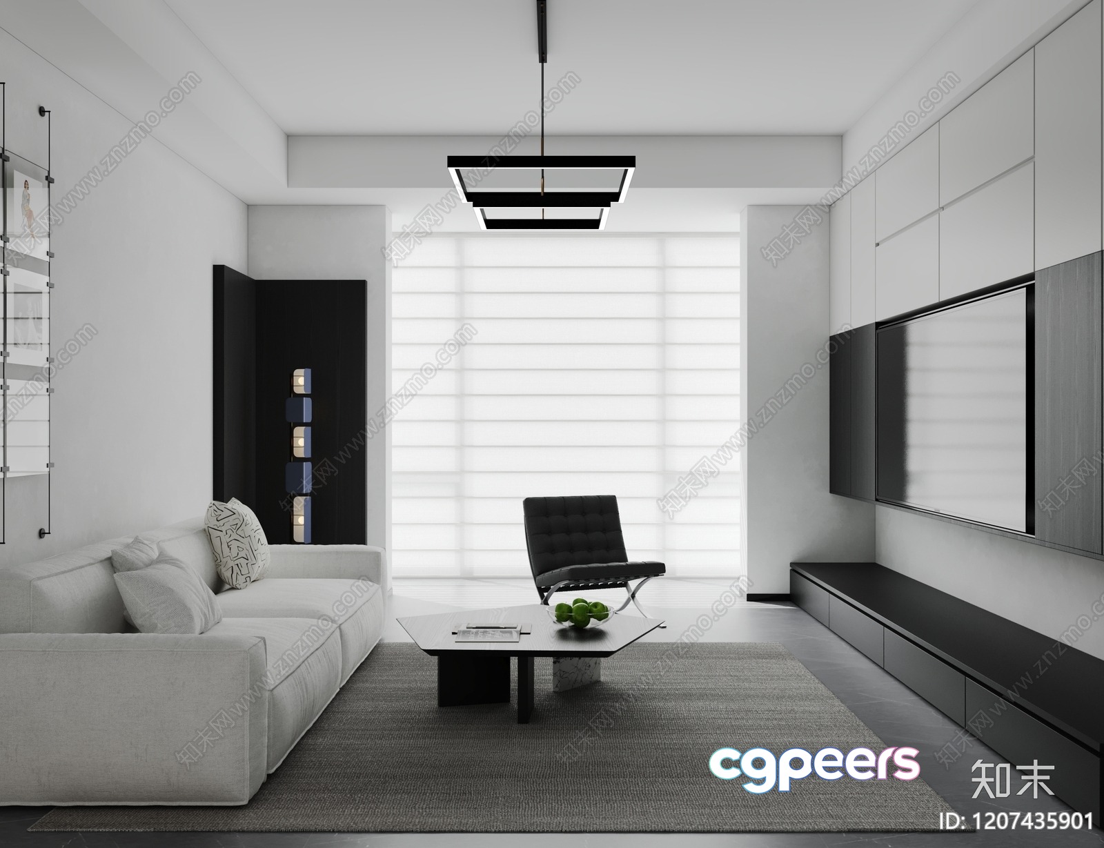 Modern Living Room 3D Model - 7157 - VRAY Render Modern Living Room 3D Model - 7157 - VRAY Render