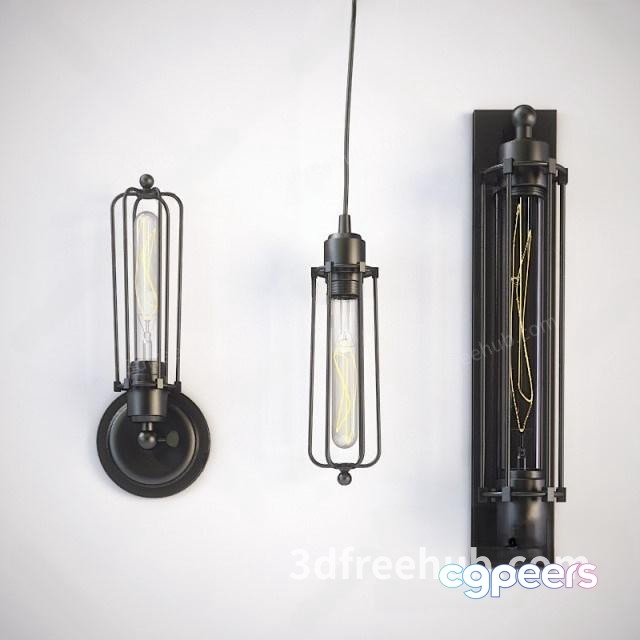 Modern Light Fixtures 3D Model - 12298 - VRAY Render