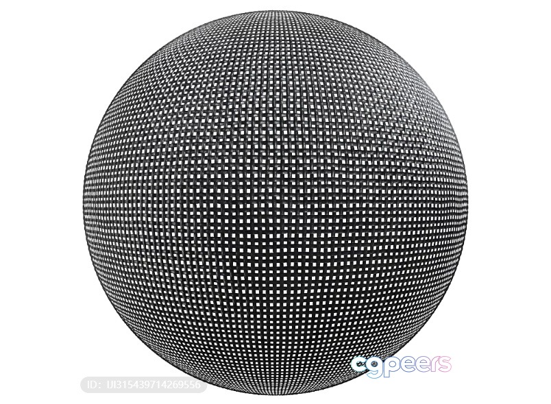 Black And White Sphere 3D Model - 2674 - VRAY Render