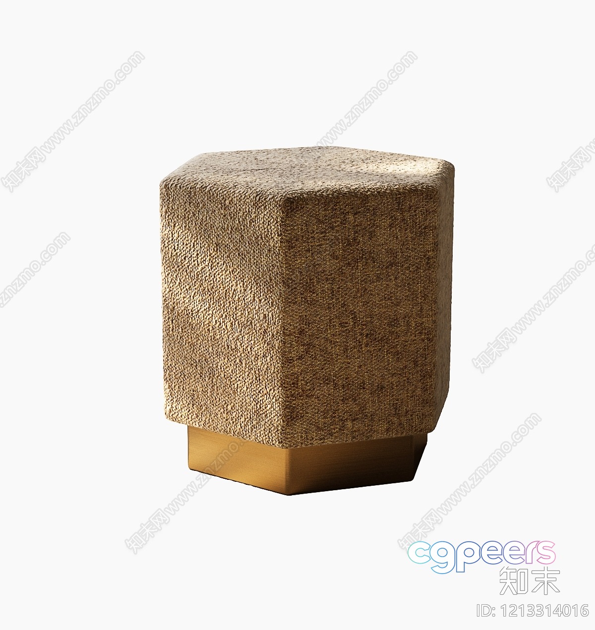 A Brown Cube Stool 3D Model - 16719 - VRAY Render A Brown Cube Stool 3D Model - 16719 - VRAY Render