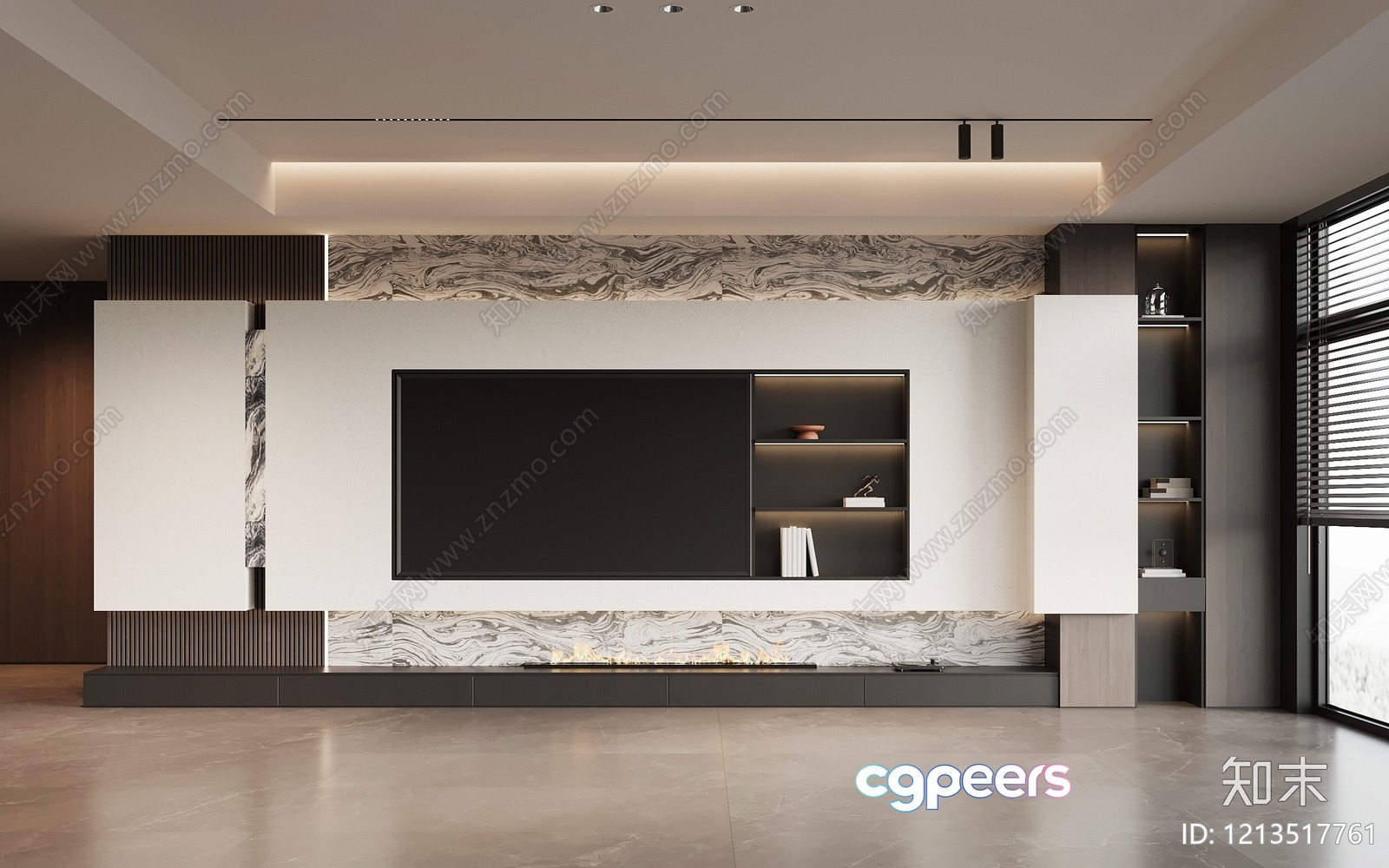 Modern Living Room 3D Model - 21477 - VRAY Render