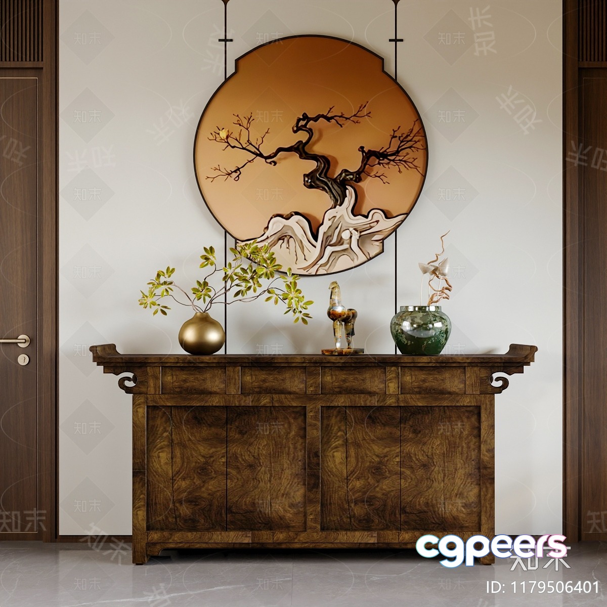 Traditional Chinese Decor 3D Model - 17158 - VRAY Render