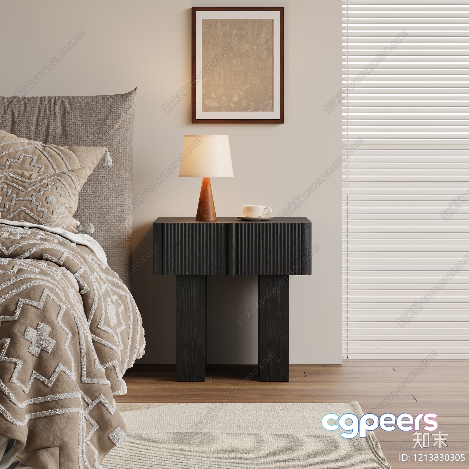 Cozy Bedroom 3D Model - 23084 - VRAY Render