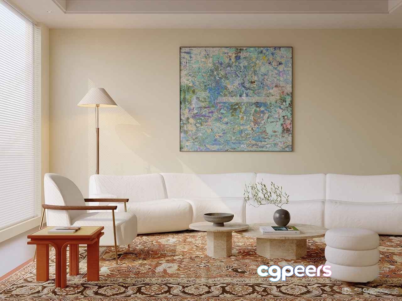 Modern Living Room 3D Model - 6270 - CORONA Render Modern Living Room 3D Model - 6270 - CORONA Render