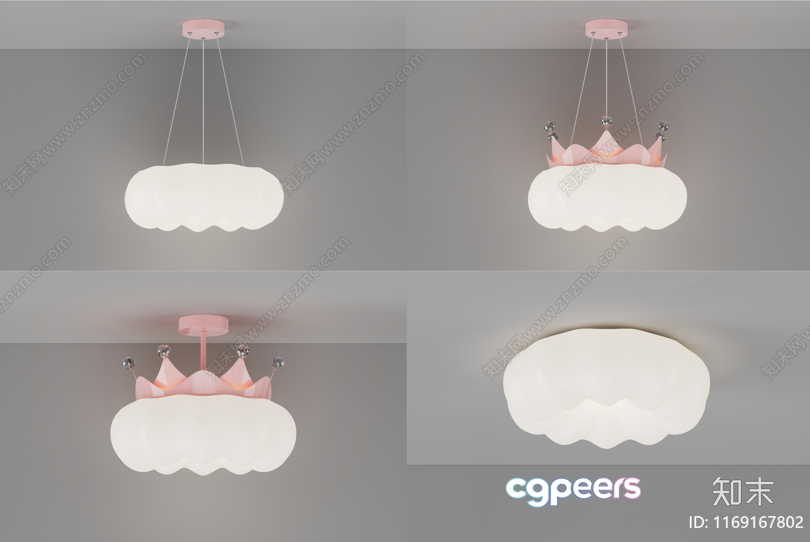 Light Fixture With Pink Crown 3D Model - 3787 - VRAY Render Light Fixture With Pink Crown 3D Model - 3787 - VRAY Render