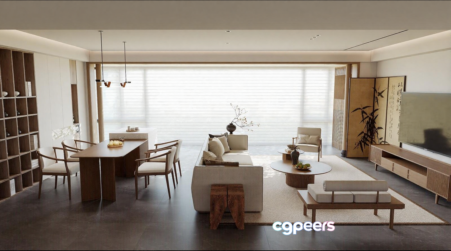 Modern Living Room 3D Model - 5062 - VRAY Render