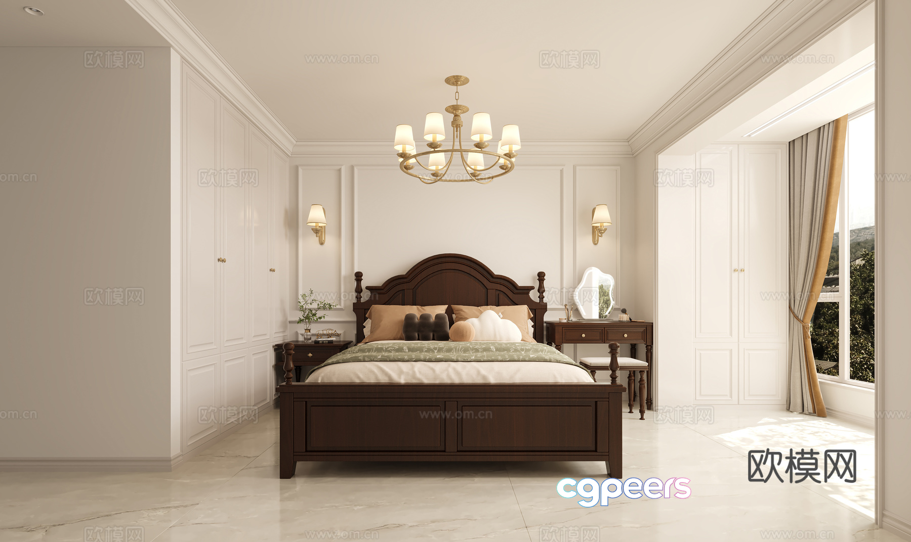 Cozy Bedroom 3D Model - 11179 - VRAY Render