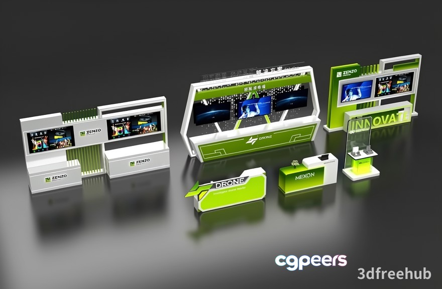 Modern Computer Display 3D Model - 3611 - VRAY Render Modern Computer Display 3D Model - 3611 - VRAY Render