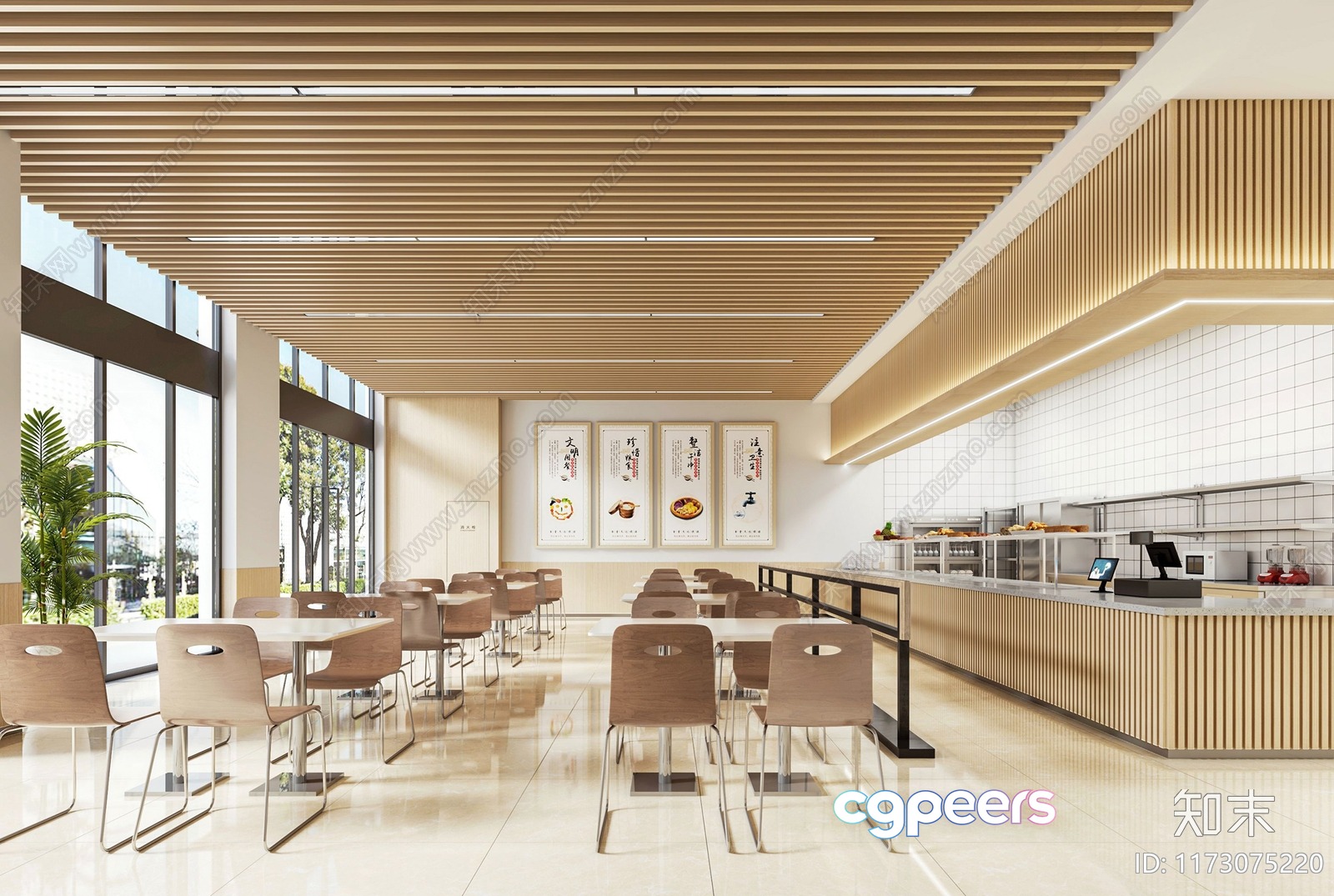 Light Wood Interior 3D Model - 7845 - VRAY Render Light Wood Interior 3D Model - 7845 - VRAY Render