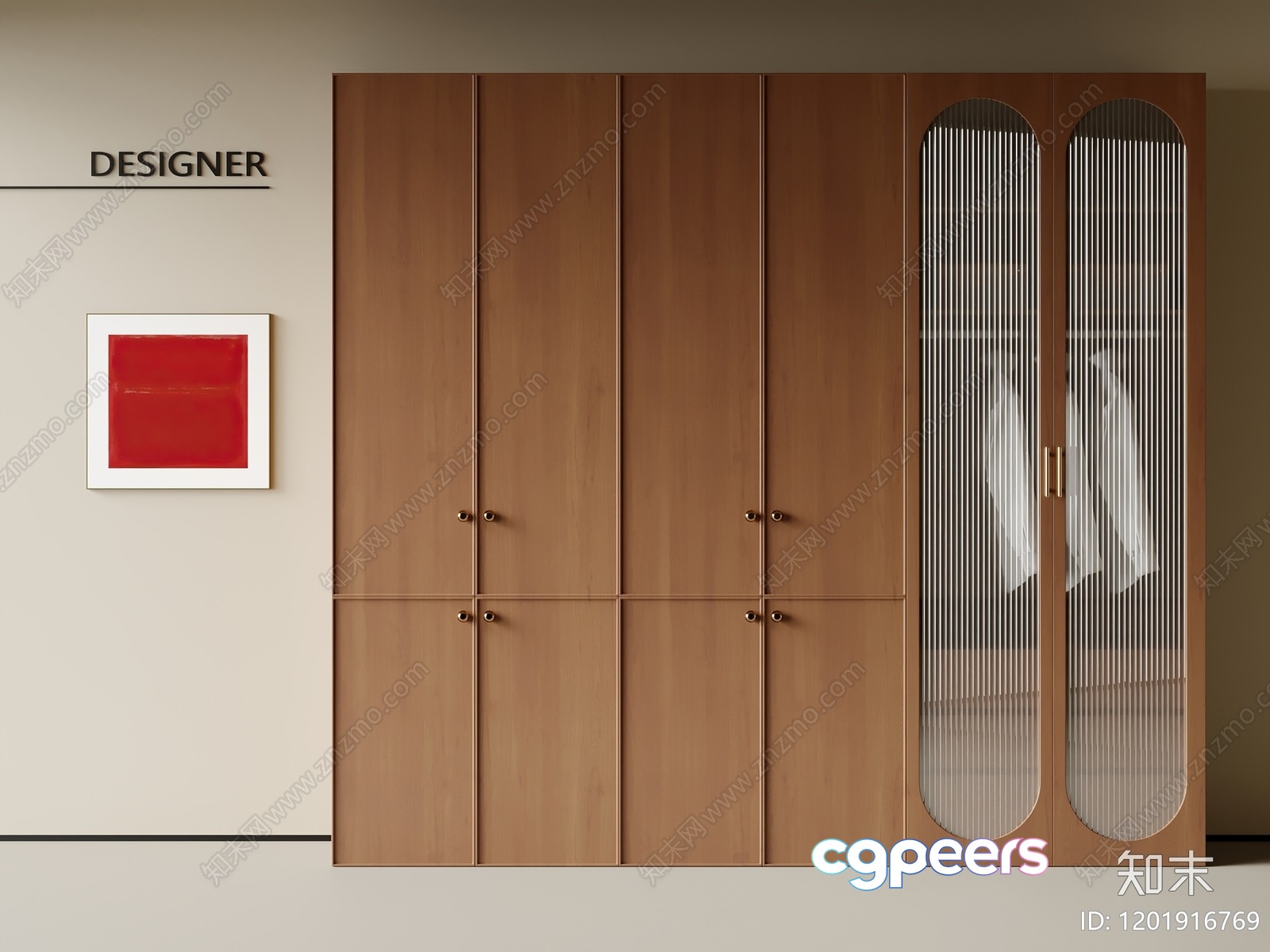 A Modern Wardrobe 3D Model - 7943 - CORONA Render