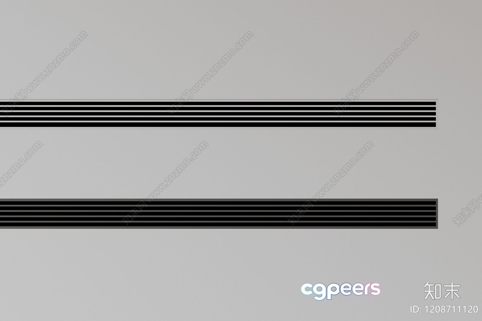 A Grey Background With Black Horizontal Lines 3D Model - 19459 - VRAY Render