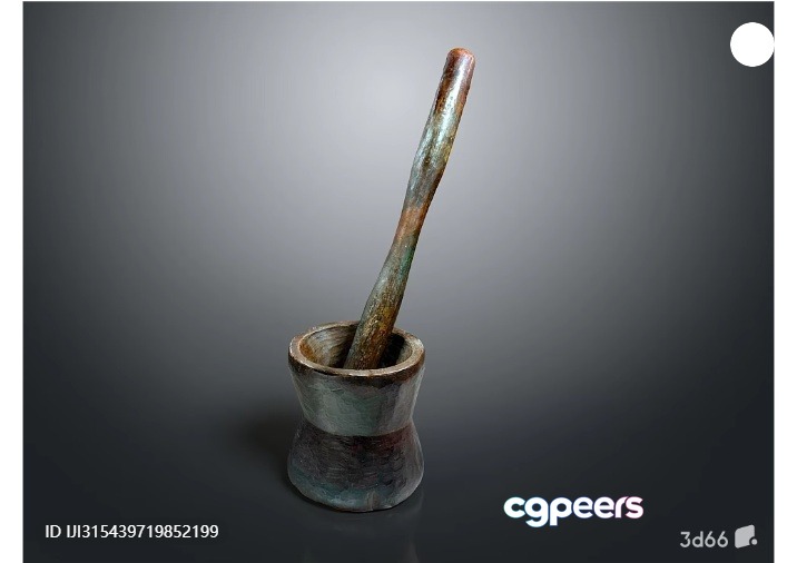 Rusty Mortar And Pestle 3D Model - 3384 - VRAY Render Rusty Mortar And Pestle 3D Model - 3384 - VRAY Render
