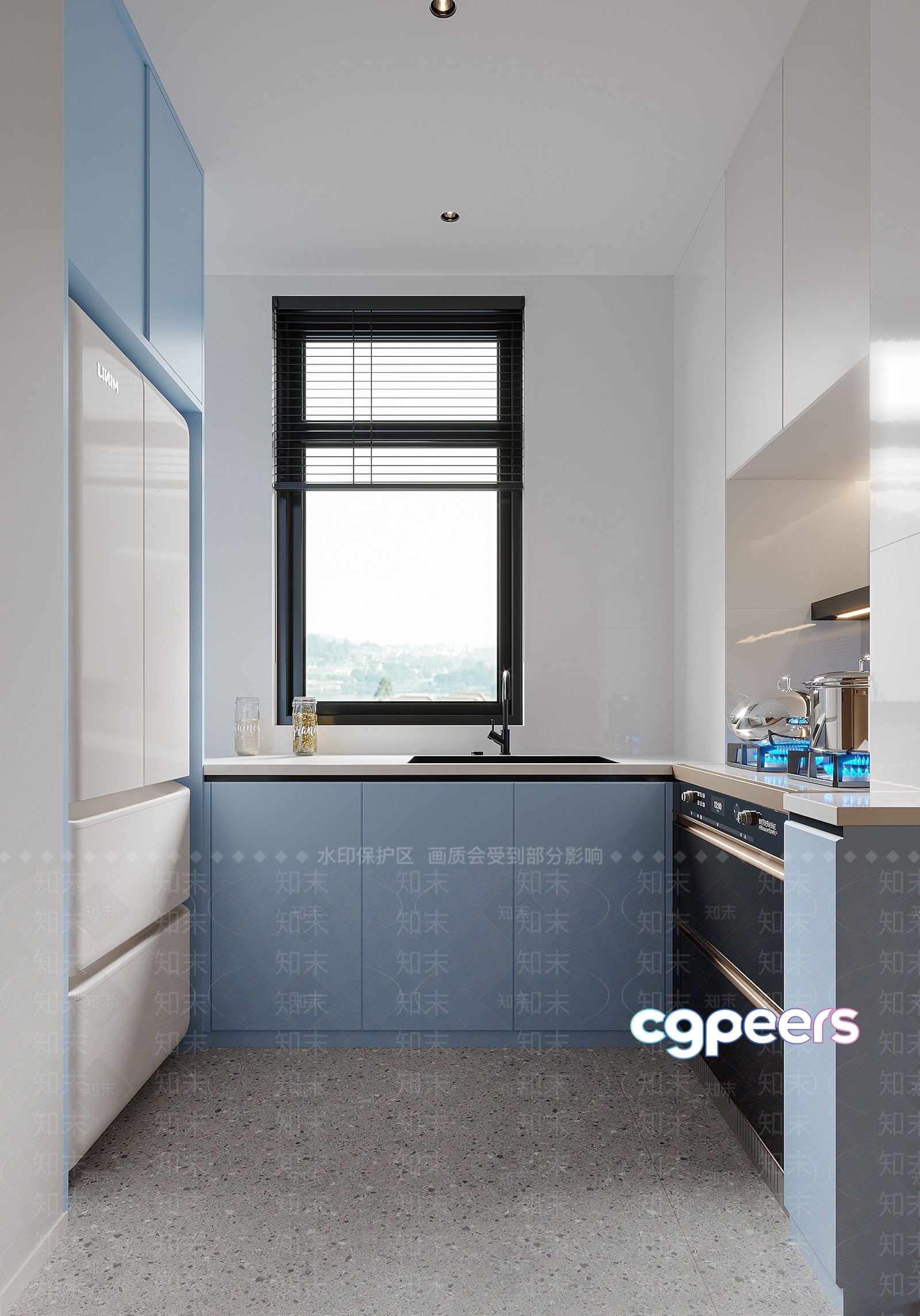 Modern Kitchen 3D Model - 17710 - VRAY Render