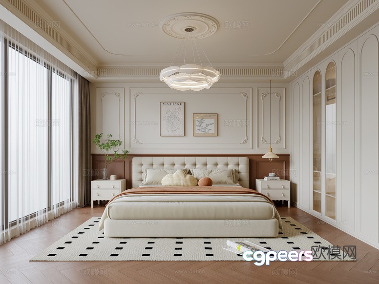 Cozy Bedroom 3D Model - 4597 - VRAY Render Cozy Bedroom 3D Model - 4597 - VRAY Render