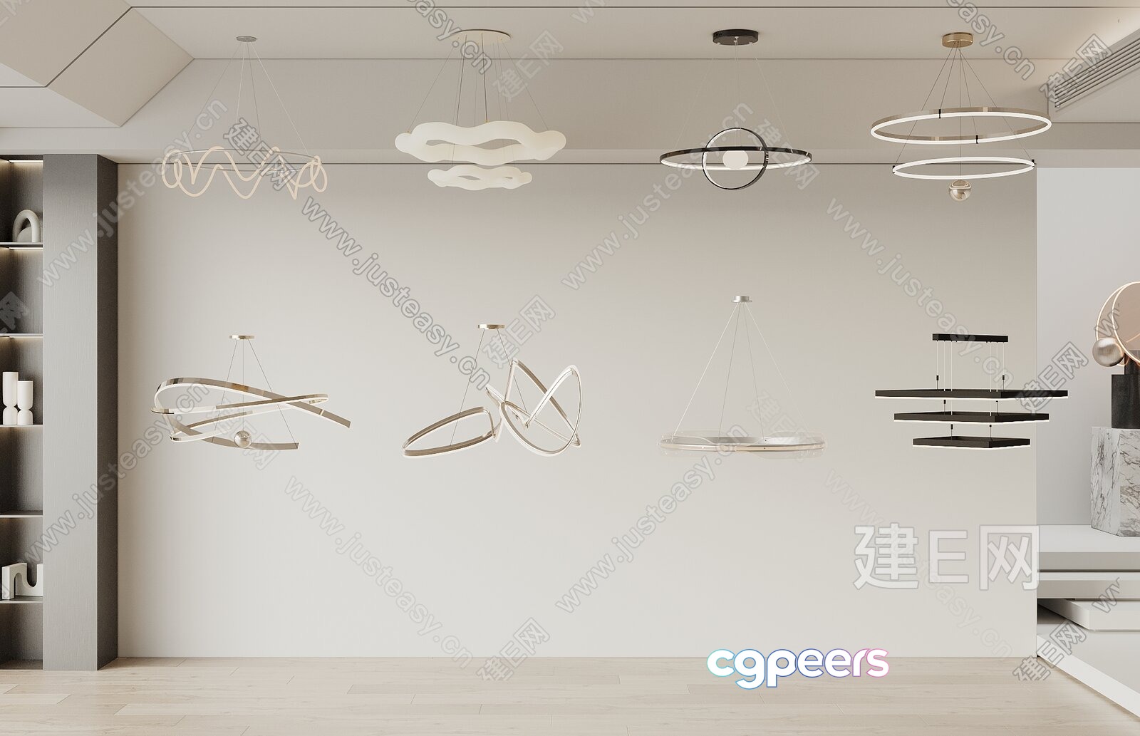 Modern Light Fixtures 3D Model - 8820 - VRAY Render Modern Light Fixtures 3D Model - 8820 - VRAY Render