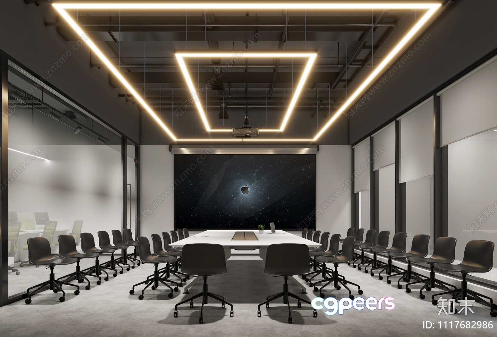 Modern Conference Room 3D Model - 15190 - VRAY Render