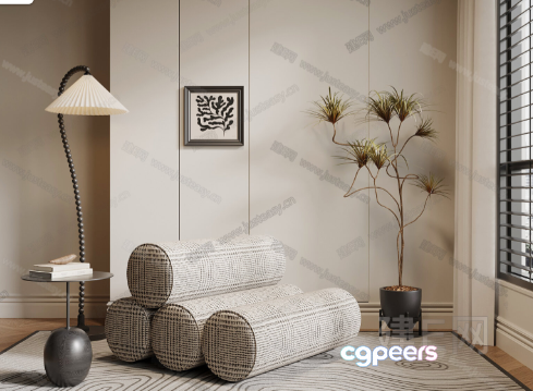 Modern Living Room 3D Model - 13738 - VRAY Render