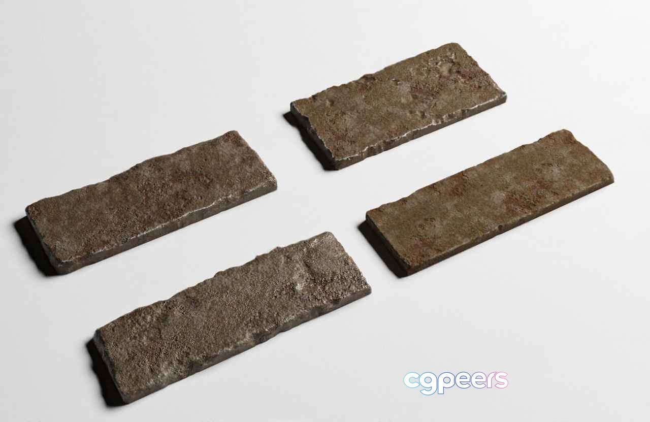Four Rectangular Metal Bars 3D Model - 19803 - VRAY Render Four Rectangular Metal Bars 3D Model - 19803 - VRAY Render