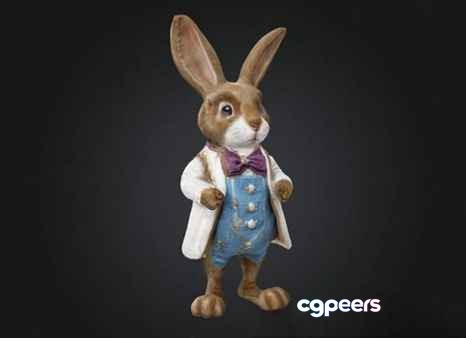 A Cartoon Rabbit 3D Model - 8736 - VRAY Render A Cartoon Rabbit 3D Model - 8736 - VRAY Render