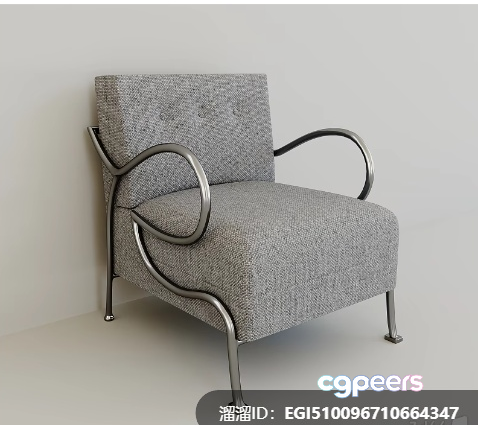 Metal Armchair 3D Model - 1431 - VRAY Render Metal Armchair 3D Model - 1431 - VRAY Render