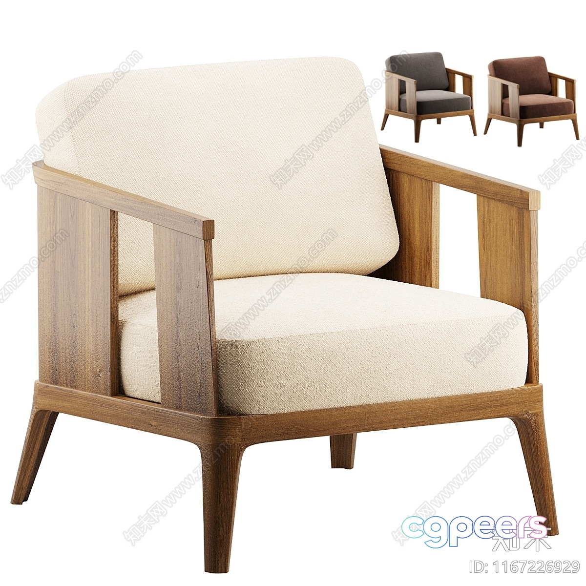 Wooden Armchair 3D Model - 10133 - VRAY Render Wooden Armchair 3D Model - 10133 - VRAY Render