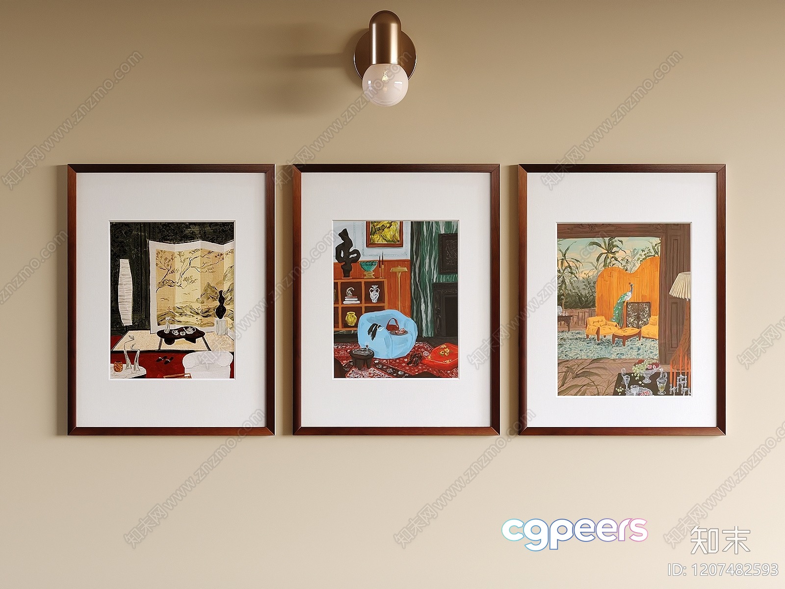 Modern Living Room 3D Model - 9096 - VRAY Render